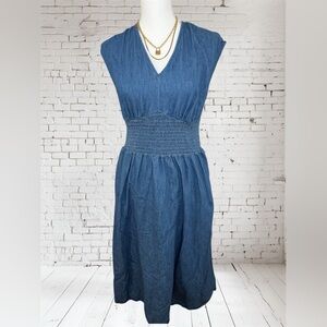 Old Navy Classic Blue Midi Dress